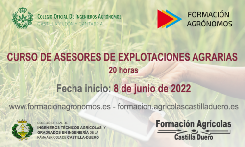 CURSO 2022 DE ASESORES DE EXPLOTACIONES AGRARIAS: 20 horas (ONLINE)